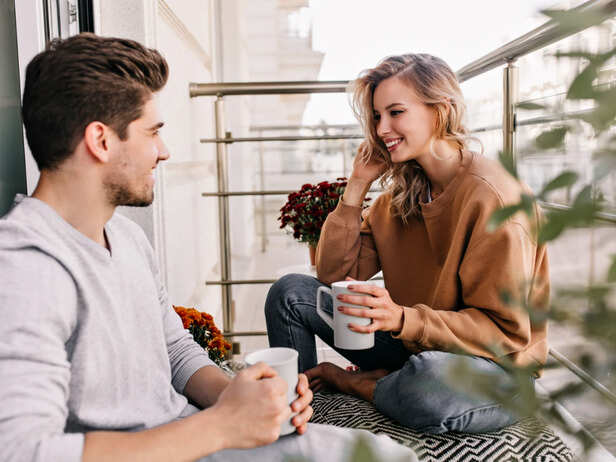 Couple laughing