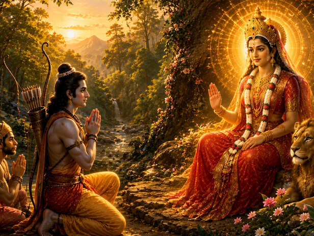 Lord Rama Meeting Mata Vaishnavi in the Forest