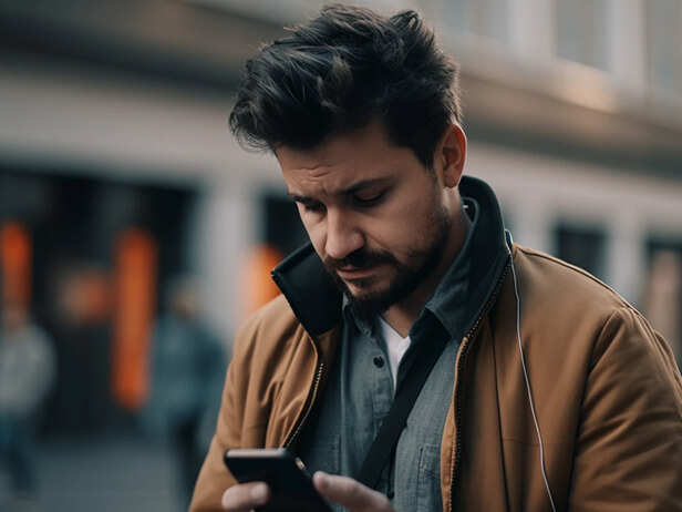 Man checking his phone.
