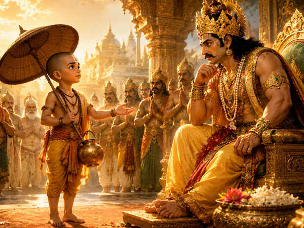 Lord Vamana Meets King Bali