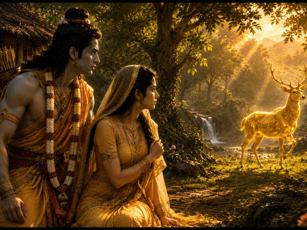 Rama and Sita seeing the golden deer