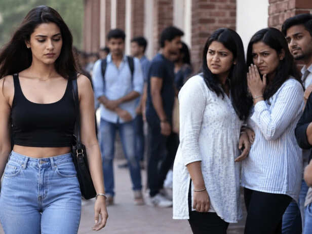 Girls getting judged