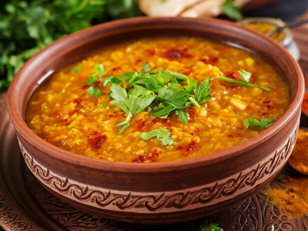 Warm Monsoon Meal With Fresh Khichdi and Vegetables