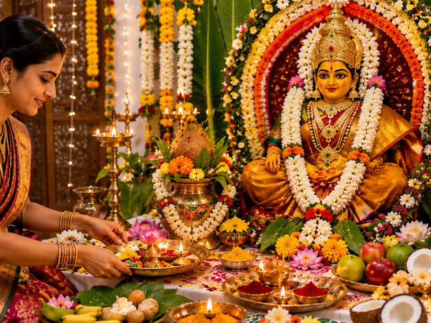 Varalakshmi Vrat Puja Preparations