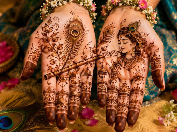 Krishna Flute Mehndi Design