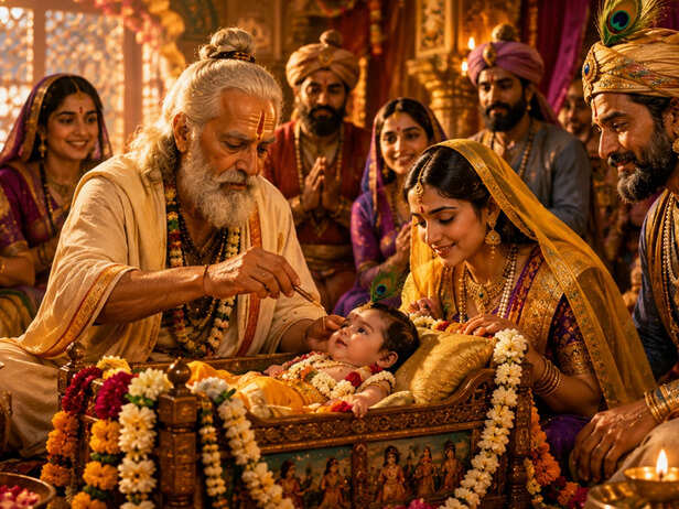 Garg Muni Performs Krishna’s Naming Ceremony