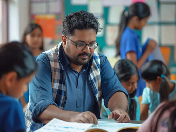 Teacher and students
