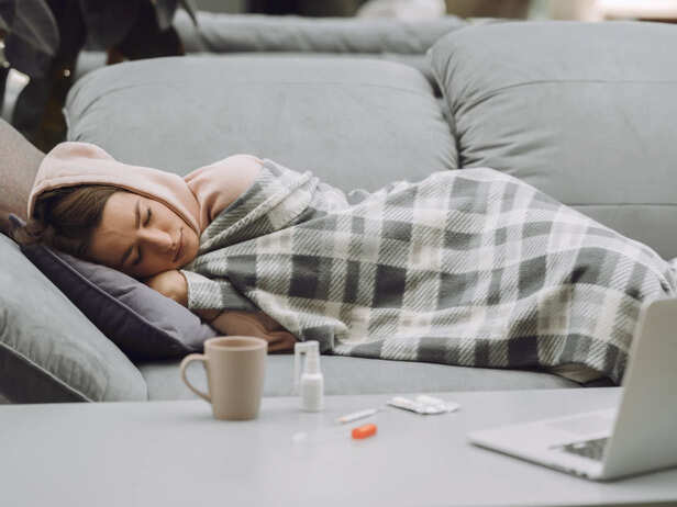 Person Resting During Illness