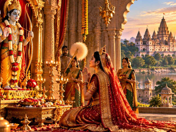 Orchha Queen Praying to Lord Ram