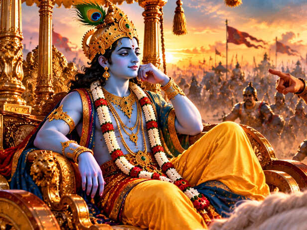 Krishna Remaining Calm in a Difficult Moment