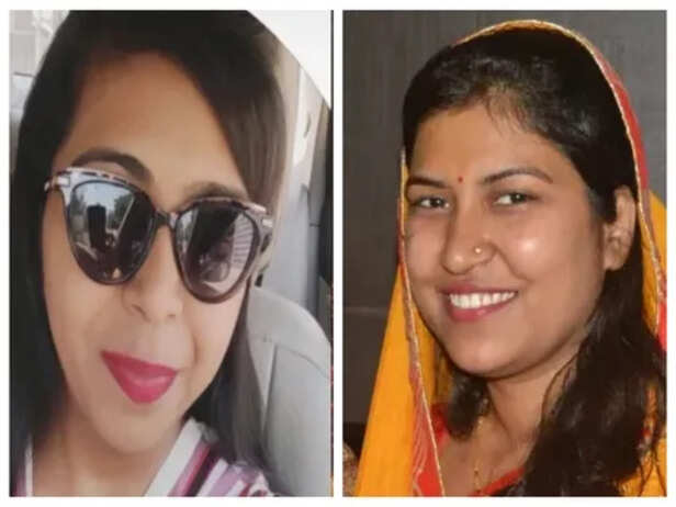 निकिता सिंघानिया की वायरल तस्वीर (बाएं) और अतुल सुभाष की पत्नी निकिता सिंघानिया की तस्वीर (दाएं)। - Dainik Bhaskar