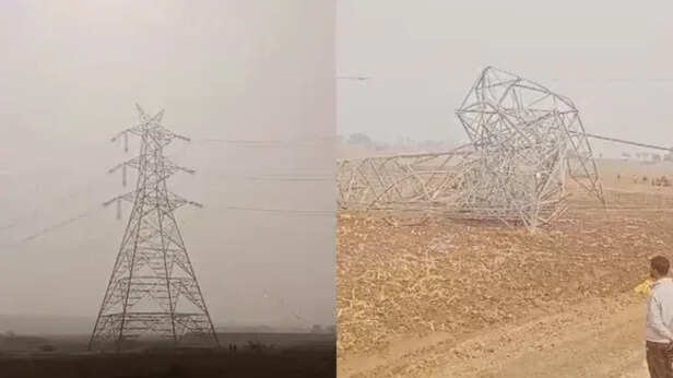 SIDHI HIGH TENSION TOWER BROKEN