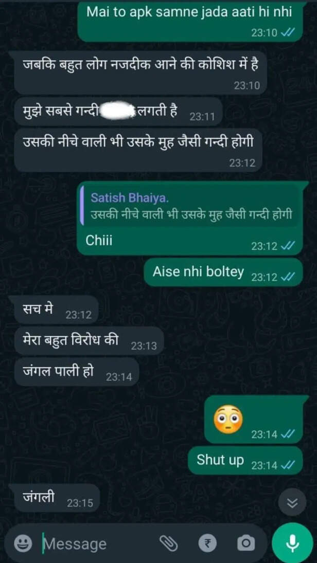 WhatsApp chat of BJP M1