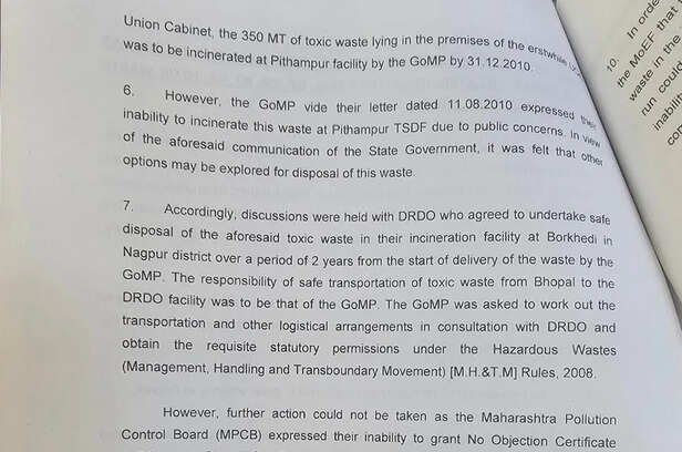 Arrangements in Ramky Plant letter of 2012