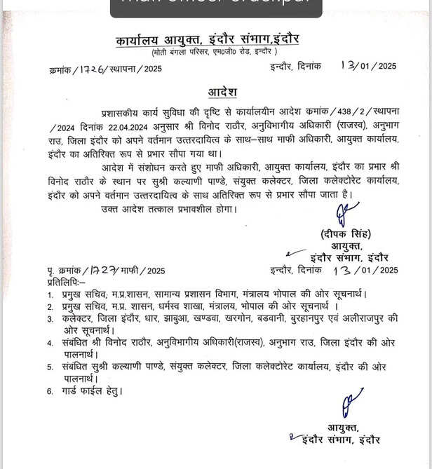 संभागायुक्त ने दिए आदेश
