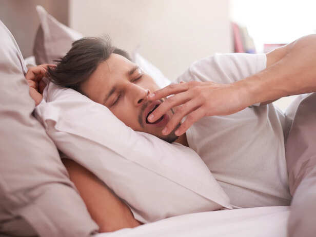 Sleeping with an open mouth