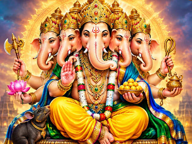 Five-Headed Heramba Ganapati