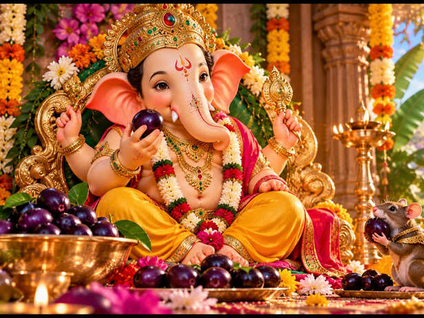 This Ganpati Hold a Jamun Instead of a Laddu