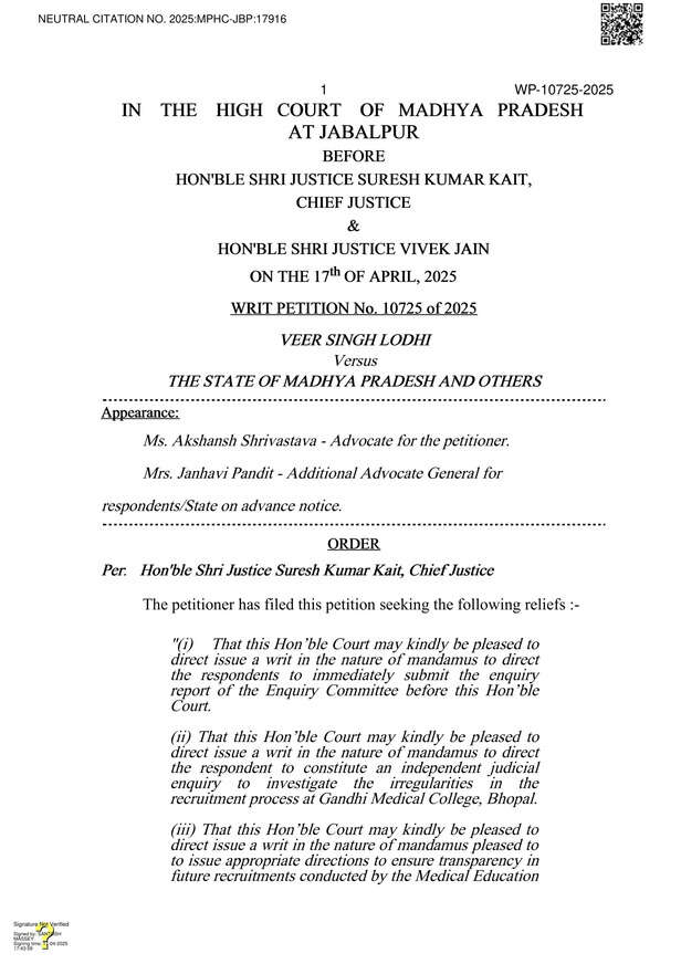 HC order on GMC appointments