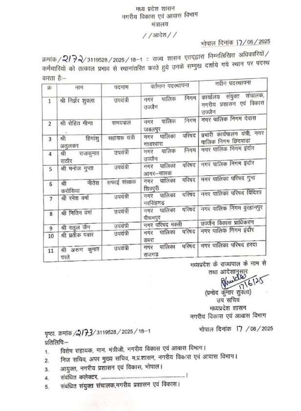 TRANSFER LIST