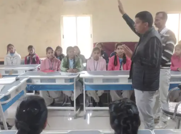 IAS Raushan Kumar Singh at a government school
