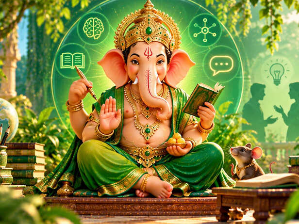 Green Ganpati for Gemini and Virgo