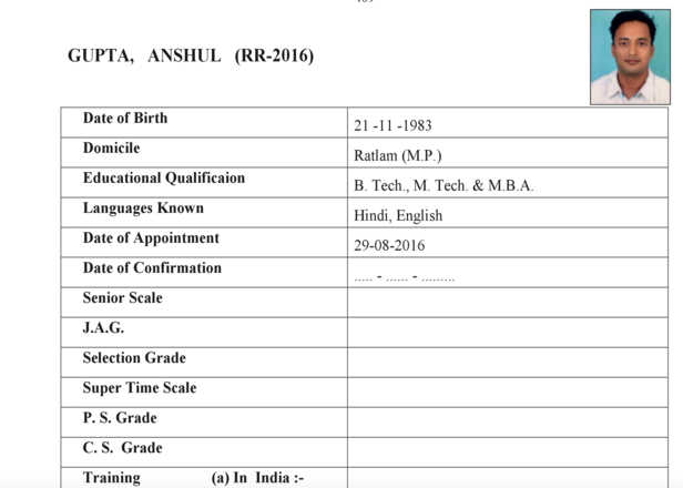 Service profile of IAS Anshul Gupta