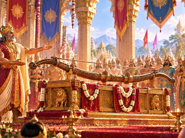King Janaka Showing Shiva’s Bow