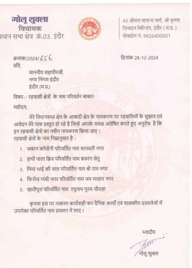golu shukla letter
