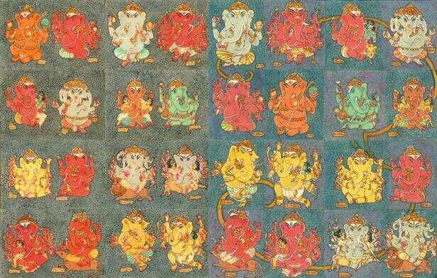 32 Forms Of Ganesha - Framed Prints by S. Rajam | Buy Posters, Frames,  Canvas &amp; Digital Art Prints | Small, Compact, Medium and Large Variants