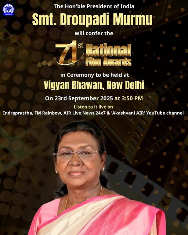 President Droupadi Murmu to Present 71st National Film Awards in New Delhi  Tomorrow