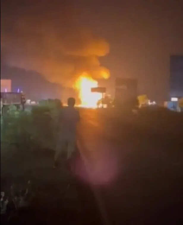 rajasthan-jaipur-ajmer-highway-chemical-tanker-lpg-cylinder-accident-2025