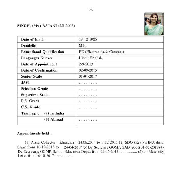 IAS Rajni Singh