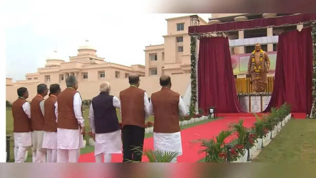 unveiled a grand statue of Atal Bihari Vajpayee