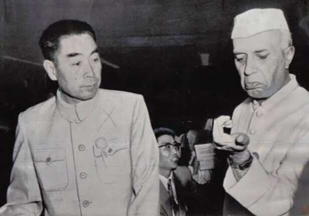 1955 :: Zhou Enlai With PM Jawaharlal Nehru at Bandung Conference