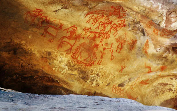 चित्र:Bhimbetka Cave Paintings.jpg - विकिपीडिया