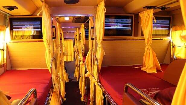2.Premium Sleeper Bus from Ashok Leyland Veera | Tranz King Travels Luxury  Bus Interior &amp; Exterior