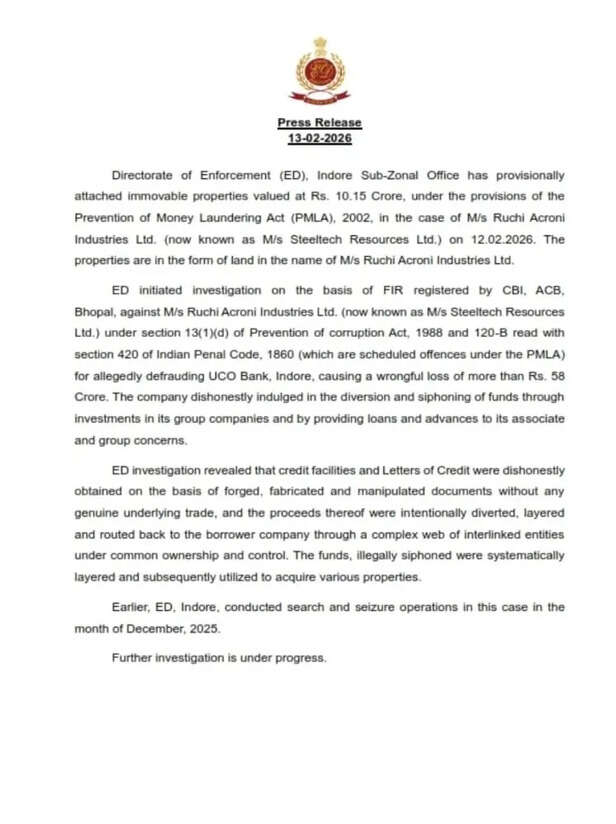 ED PRESS NOTE