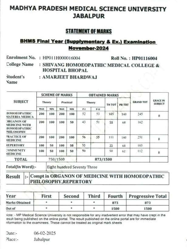 medical university evaluation