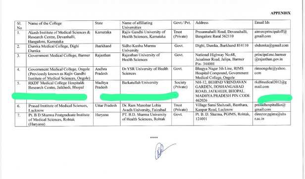 nmc fine rkdf medical college bhopal stipend news