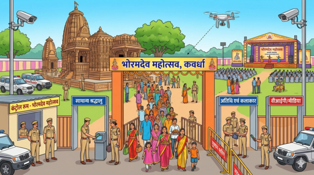 भोरमदेव महोत्सव सुरक्षा व्यवस्था