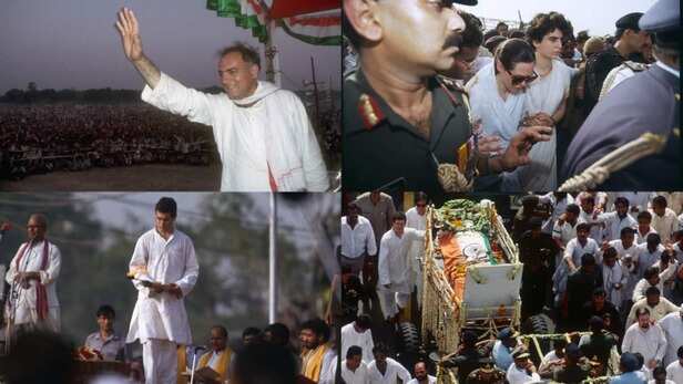 राजीव गांधी की पुण्यतिथि: पूर्व प्रधानमंत्री के अंतिम संस्कार की एक झलक —  तस्वीरों में