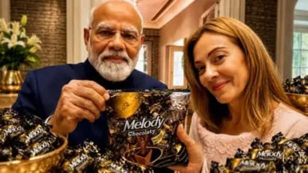इंटरनेट का सबसे बड़ा मीम बना हकीकत: PM मोदी ने जॉर्जिया मेलोनी को दिया ऐसा ' मेलोडी' सरप्राइज, VIDEO | Pm Modi Meloni Melodi Chocolate Gift Rome Italy  Colosseum Diplomacy News ...
