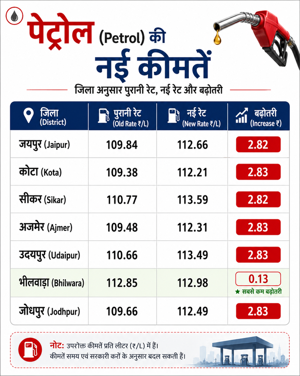 Petrol price jaipur