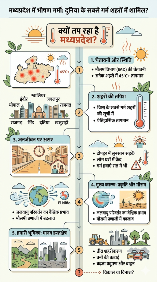 why madhya pradesh cities becoming hottest world