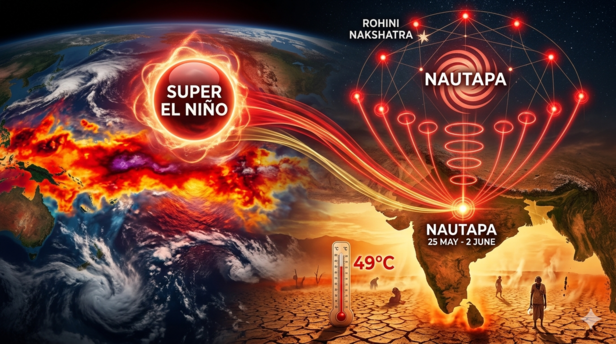 Bharat-Me-Nautapa-9-Dino-Tak-Sabse-Garmi-Para-48-Degree:Super-El-Nino- Nautapa-2026-Start-Date-India-Weather-Forecast-Heatwave-Records - Super El  Niño का साया! 25 मई से शुरू हो रहा नौतपा, इस बार टूट सकते हैं ...