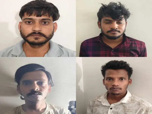 ऑनलाइन गैबलिंग का कॉल सेंटर चलाने वाले बदमाश।