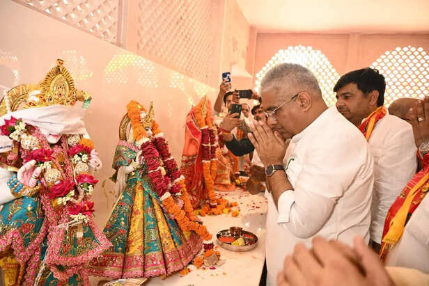 भूपेंद्र यादव गोसेवा और मंदिर दर्शन के साथ रहे व्यस्त
