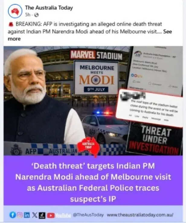 pm modi australia threat