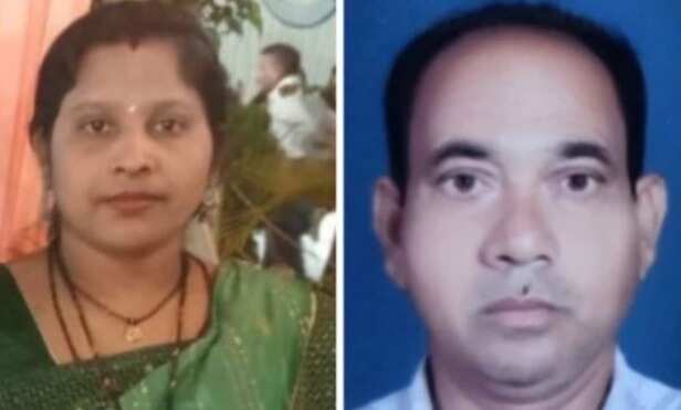 फंदे पर लटका पति खून से लथपथ मिली पत्नी की लाश